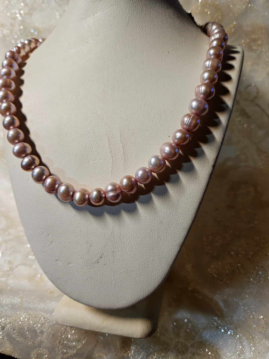 Blush-Pink Pearl Necklace