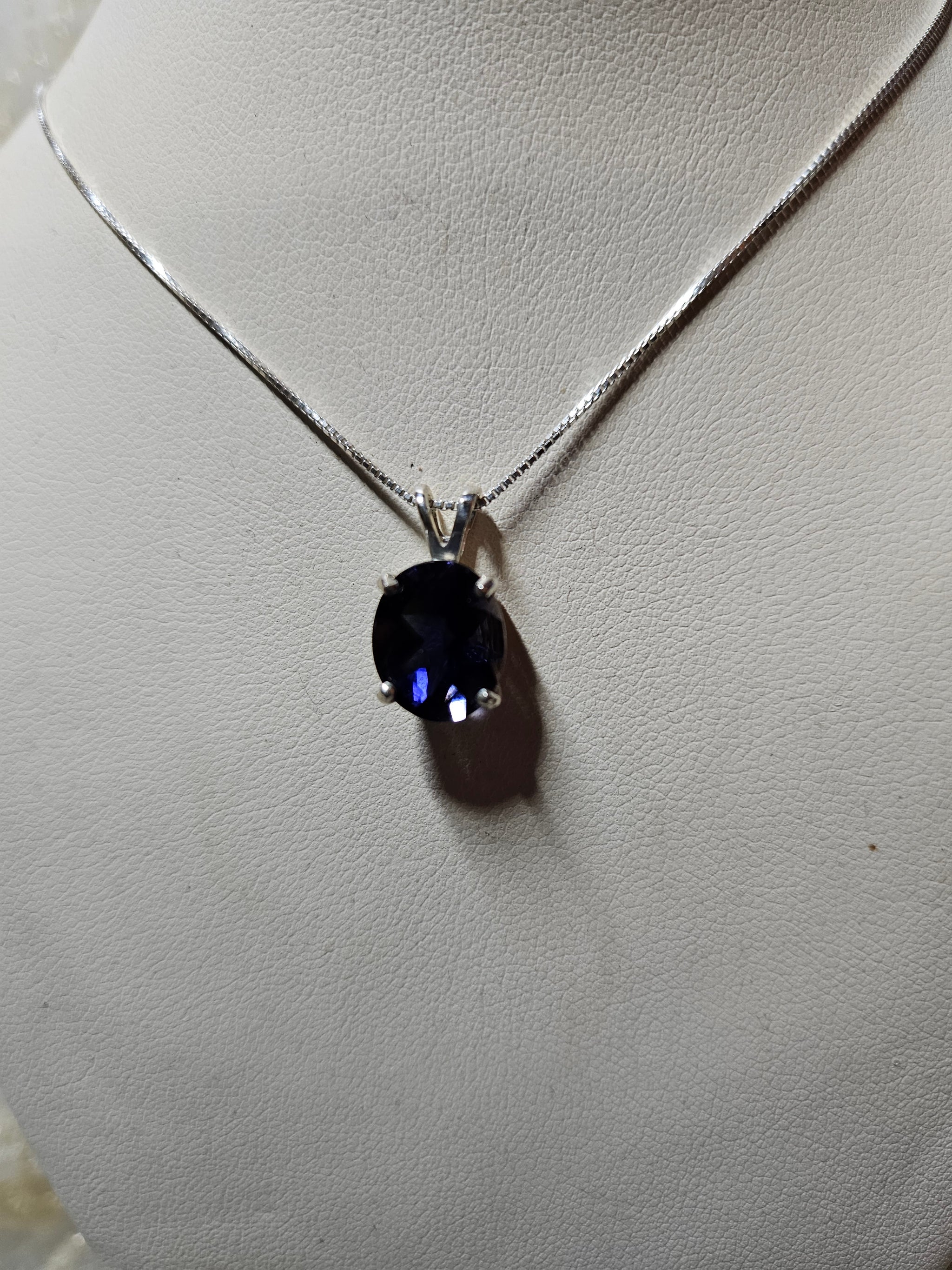 Iolite Oval Pendant