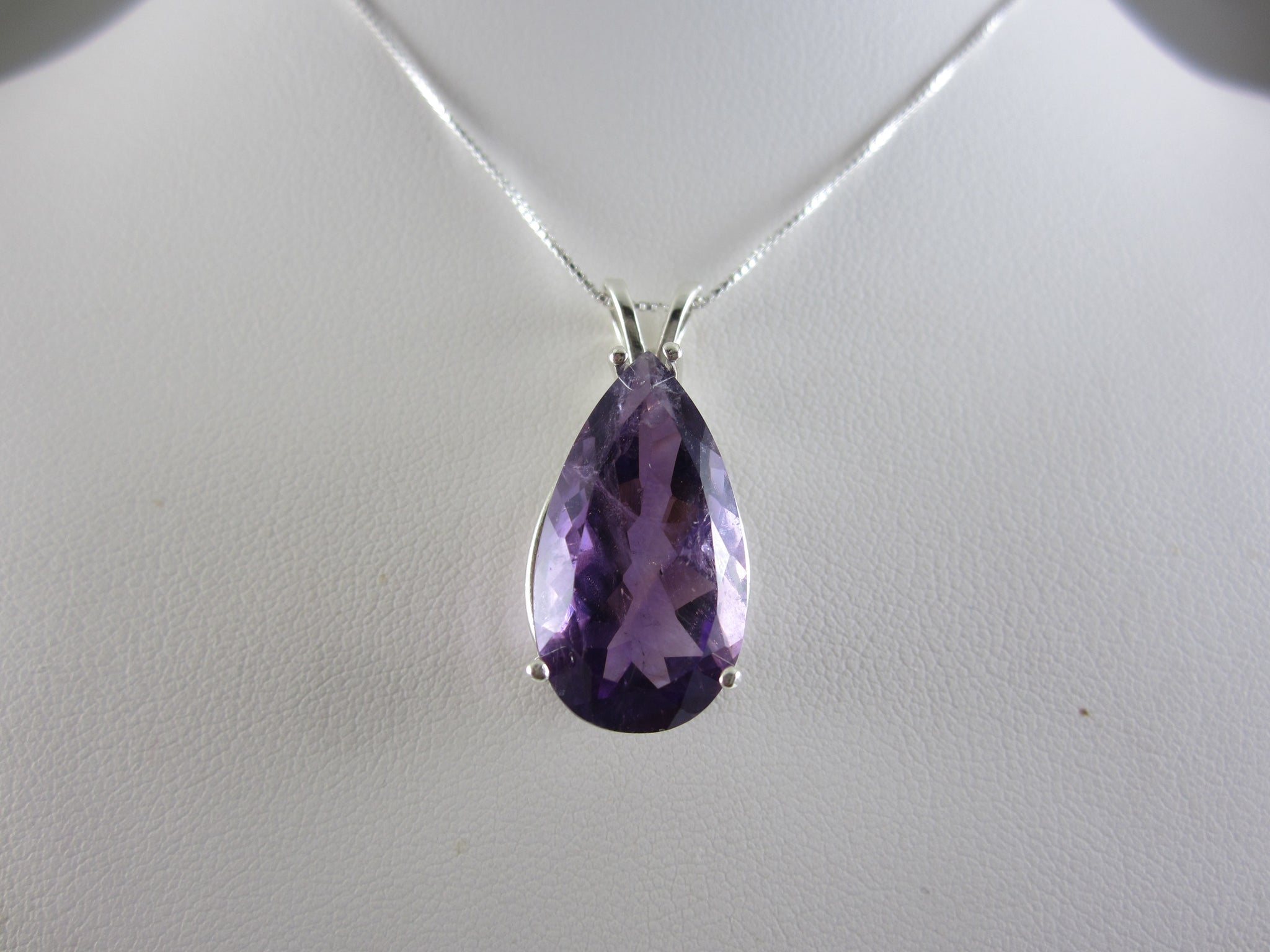 Amethyst Pendant – Pear Shaped
