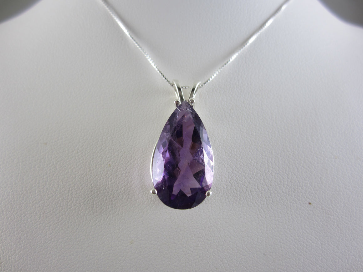 Amethyst Pendant – Pear Shaped