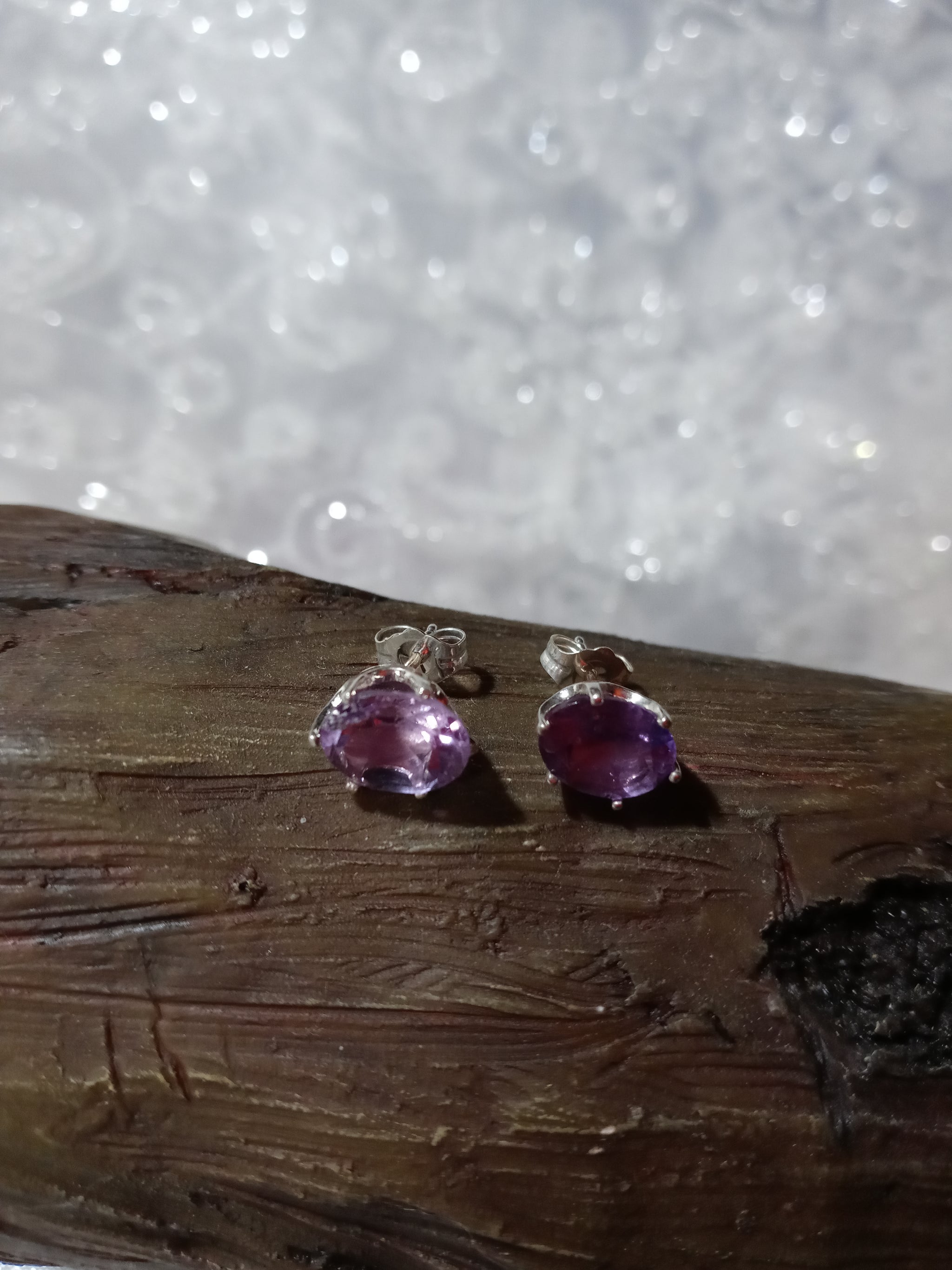 Amethyst Stud Earrings