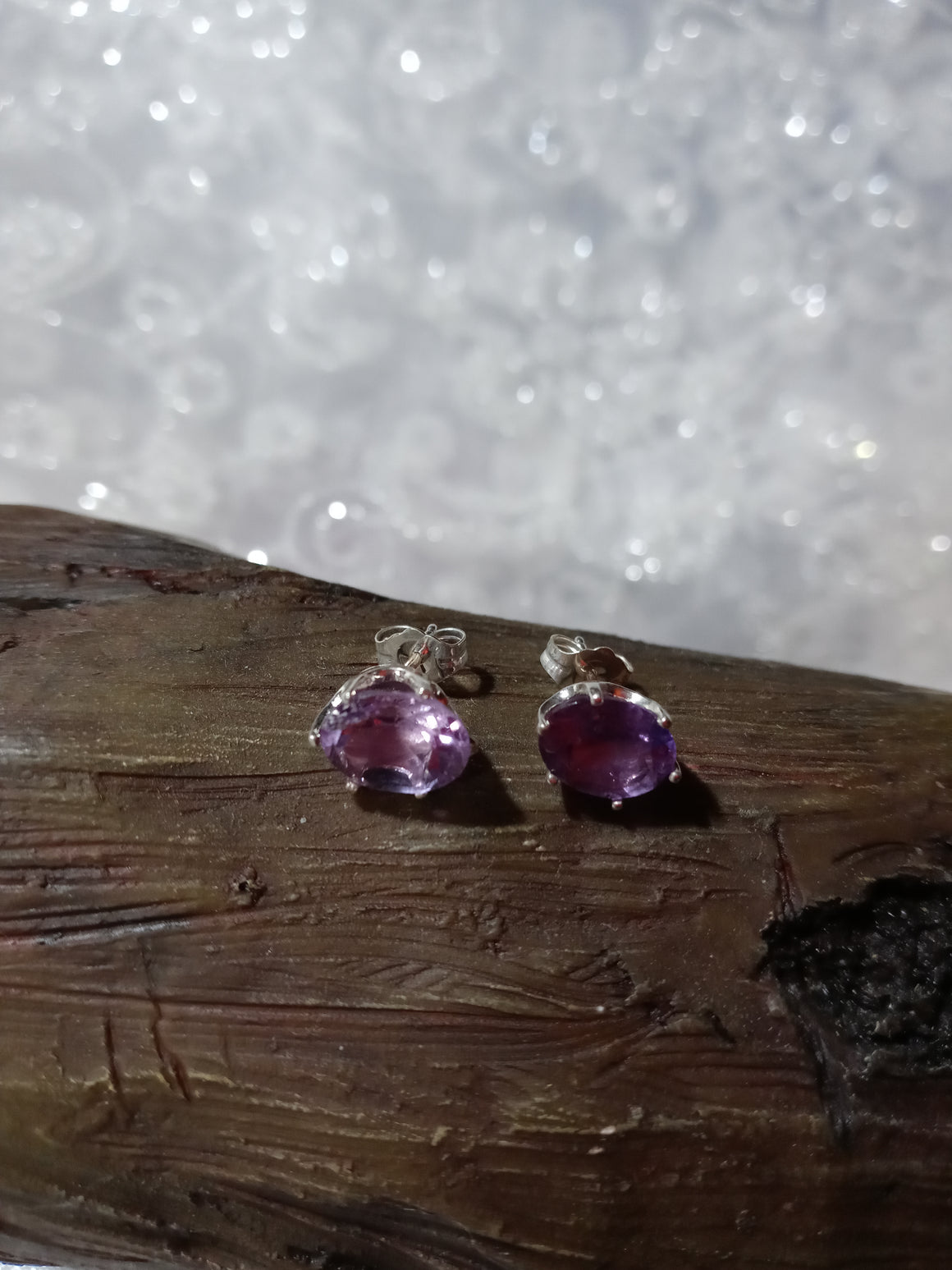 Amethyst Stud Earrings