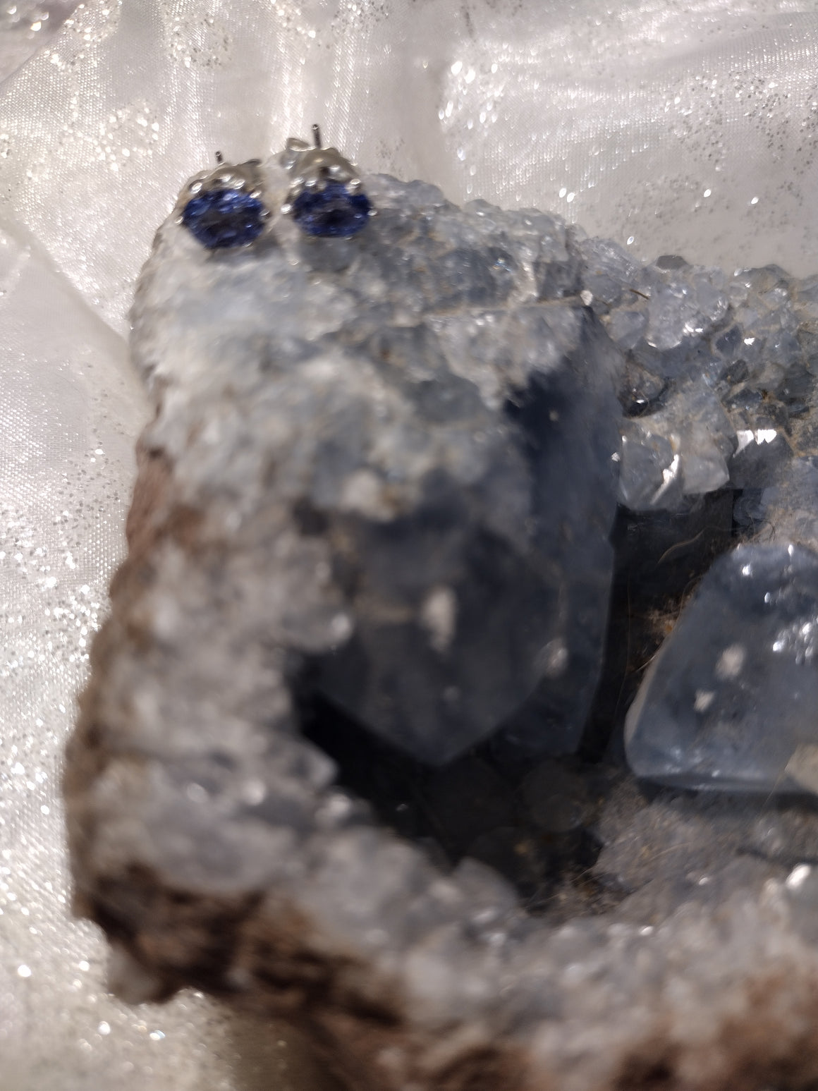 Blue Sapphire Stud Earrings