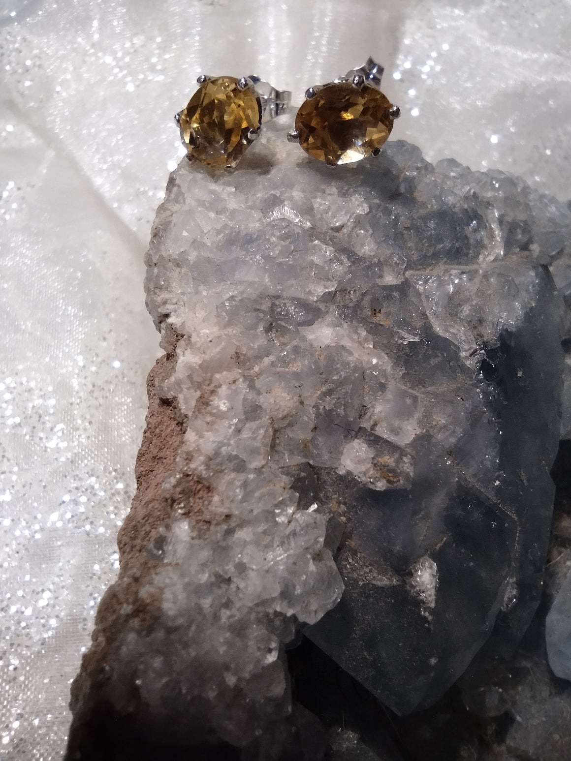Citrine Stud Earrings