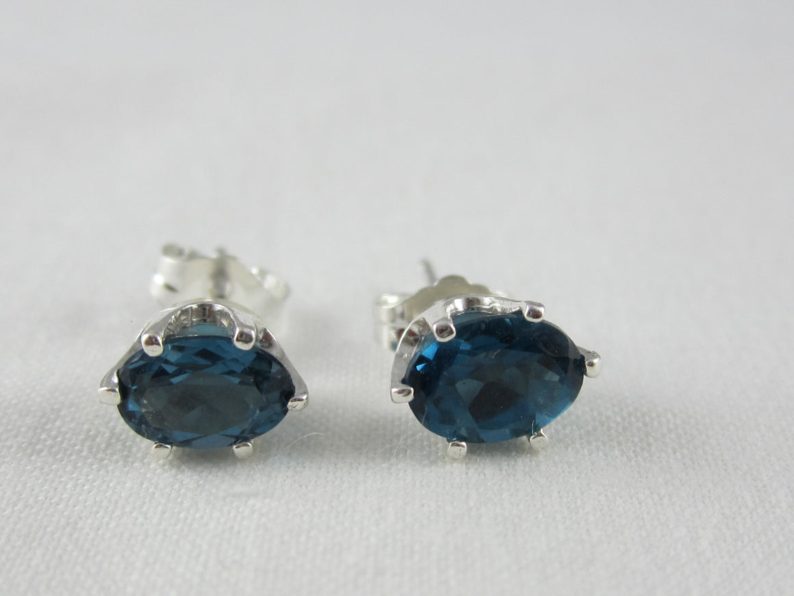 London Blue Topaz Stud Earrings