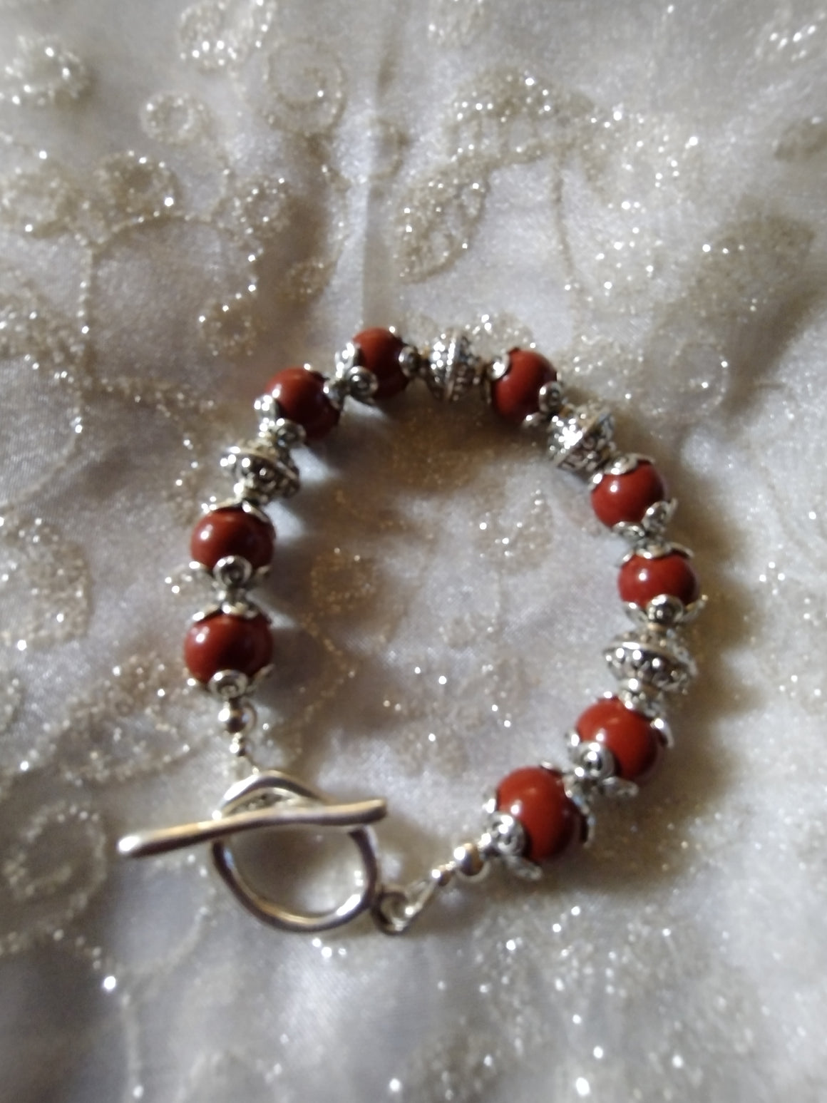 Red Jasper Gemstone Bracelet