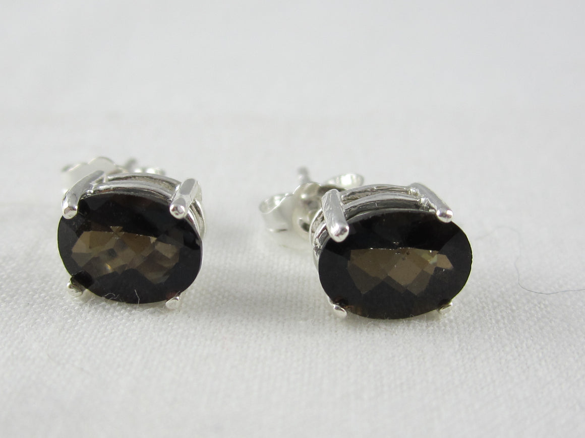 Black Mystic Topaz Stud Earrings